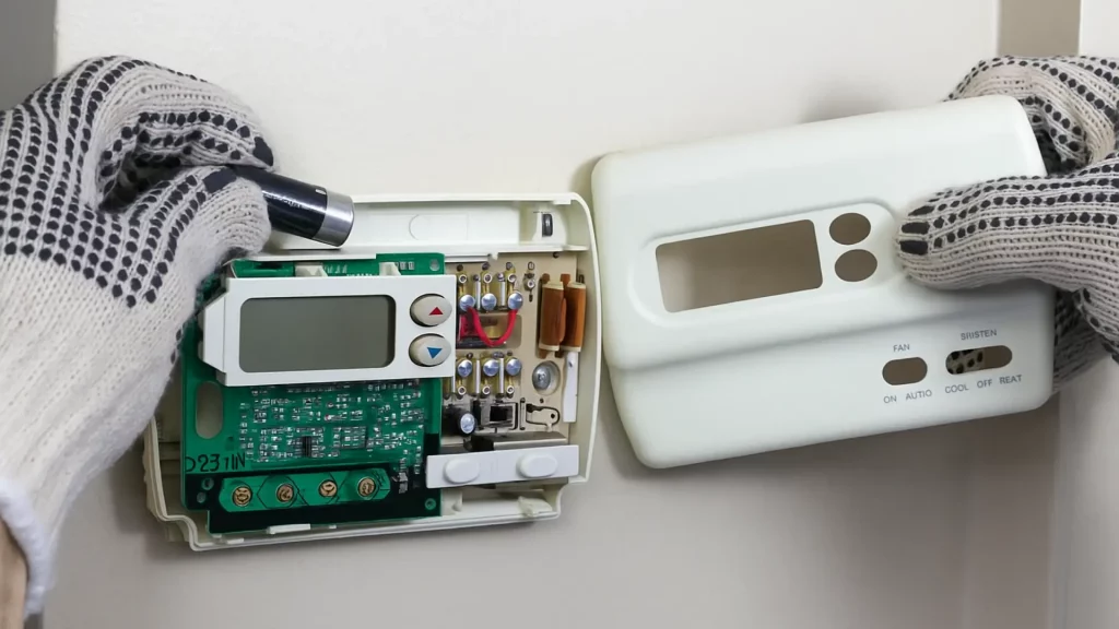 changed batteries in thermostat