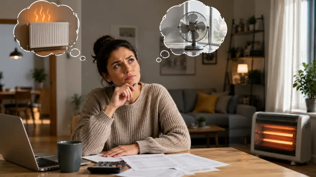 what uses more electricity ac or heat